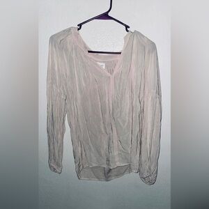 Velvet Light Pink Button Down Shirt